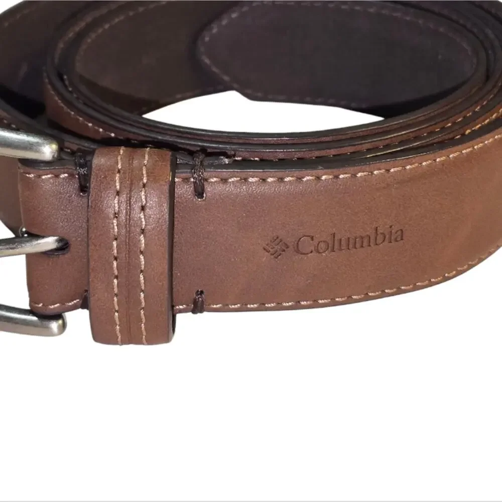 Columbia Men's Brown Leather Size 48‎ Belt